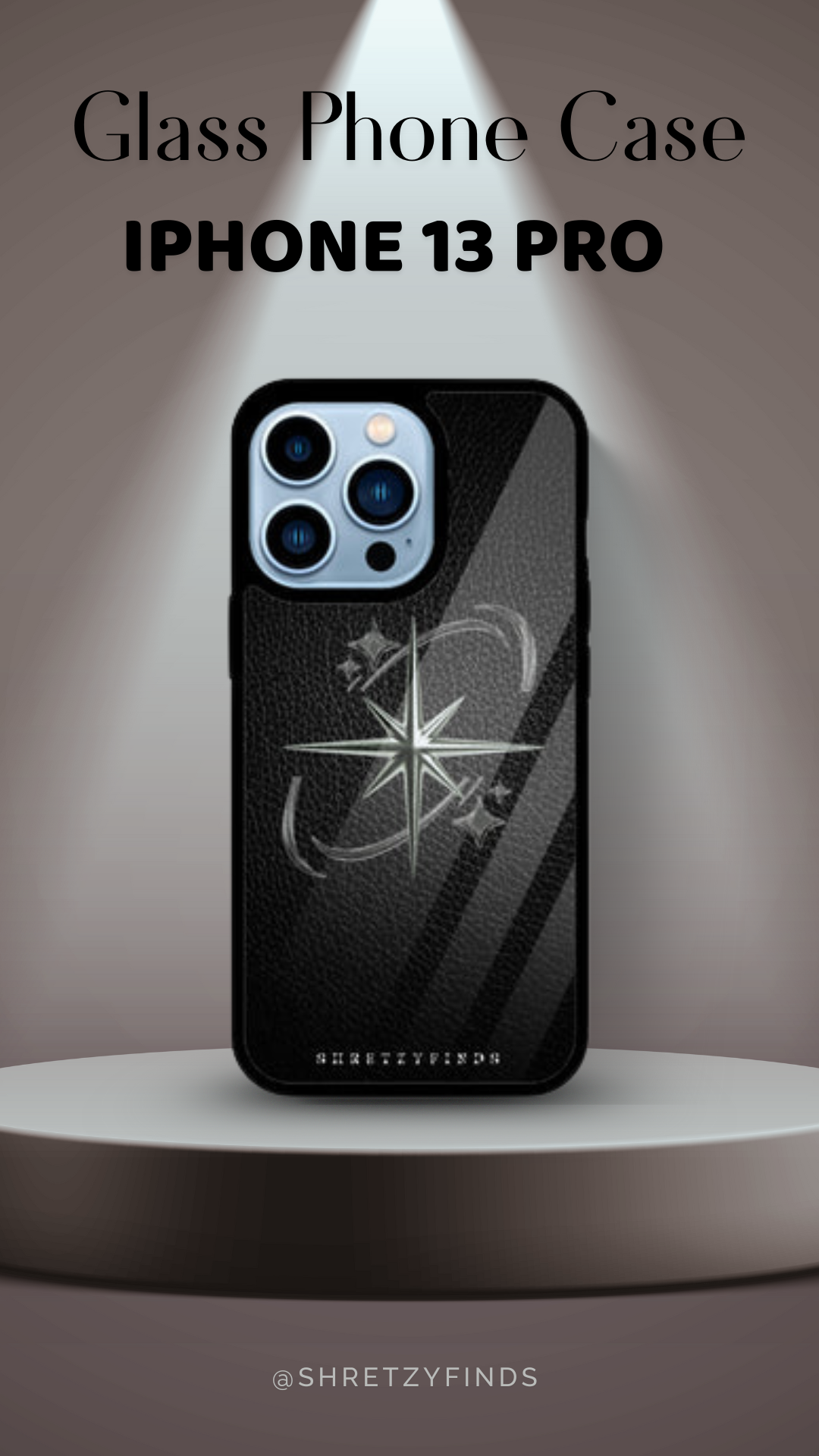 Shadow Star Glass Phone Case | Classy| Elegant | Gift for Him | Premium Phone Case