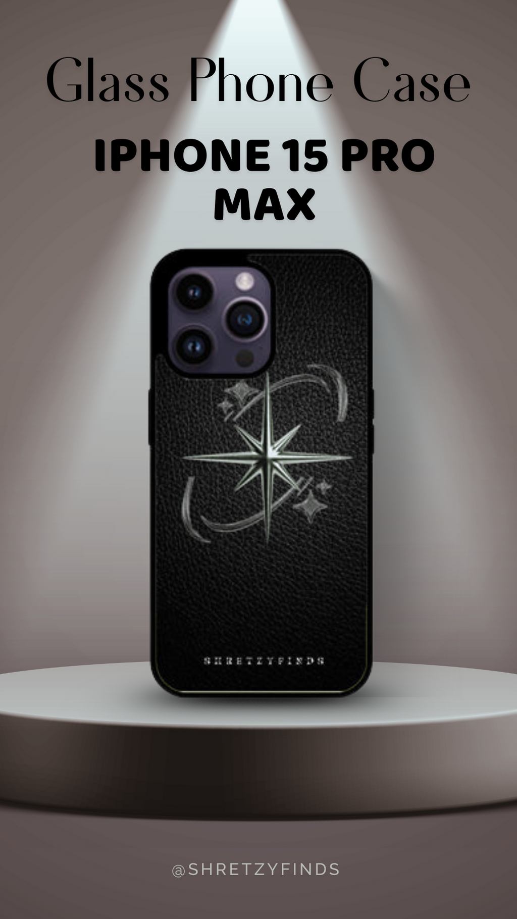 Shadow Star Glass Phone Case | Classy| Elegant | Gift for Him | Premium Phone Case