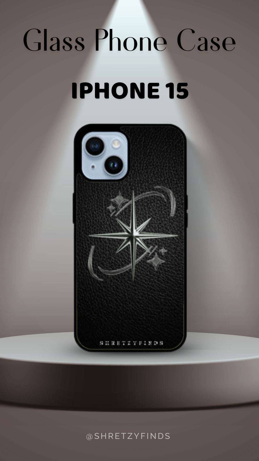 Shadow Star Glass Phone Case | Classy| Elegant | Gift for Him | Premium Phone Case